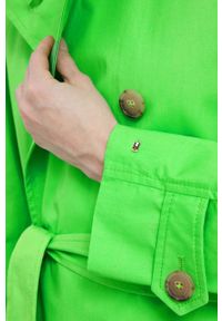 TOMMY HILFIGER - Tommy Hilfiger trencz bawełniany kolor zielony przejściowy. Kolor: zielony. Materiał: bawełna. Długość rękawa: raglanowy rękaw. Styl: klasyczny #4