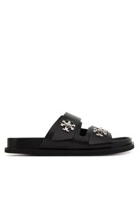 Klapki Tory Burch. Kolor: czarny. Styl: sportowy