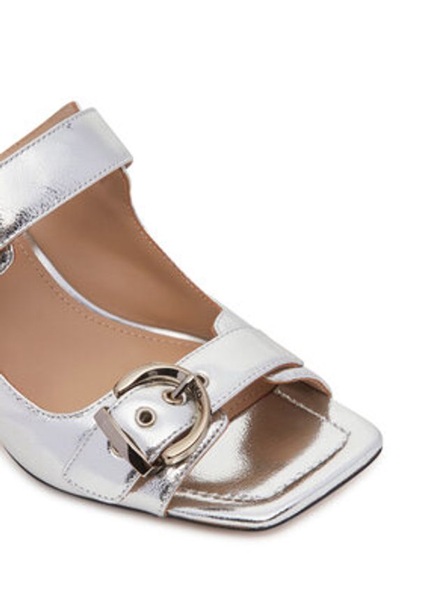 Pinko - PINKO Klapki Lisa 13 SD0309 P049 Srebrny. Kolor: srebrny. Materiał: skóra