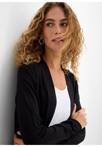 bonprix - Kardigan z miękkiej mieszanki wiskozy. Kolor: czarny. Materiał: wiskoza. Długość: długie #2