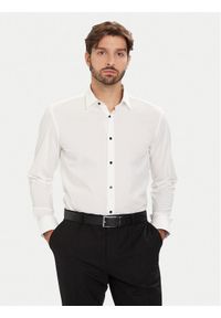 BOSS Koszula H-Hank 50549930 Biały Slim Fit. Kolor: biały. Materiał: bawełna #1