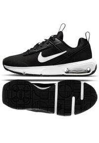 Buty do biegania dla dzieci Nike Air Max Intrlk Lite JR. Zapięcie: sznurówki. Kolor: czarny. Materiał: guma, syntetyk, tkanina, materiał. Szerokość cholewki: normalna. Model: Nike Air Max