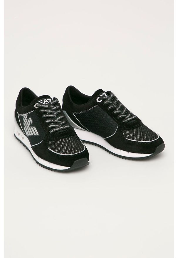 EA7 Emporio Armani - Buty. Nosek buta: okrągły. Zapięcie: sznurówki. Kolor: czarny. Materiał: guma