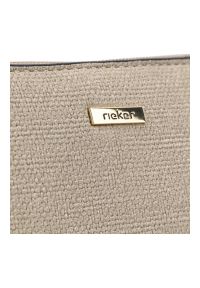 Beżowa Stylowa Damska Torebka Rieker. Kolor: beżowy. Materiał: skórzane. Styl: elegancki. Rodzaj torebki: na ramię #3