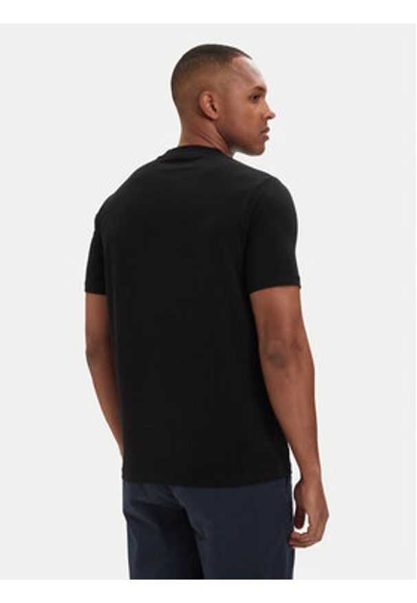 Karl Lagerfeld - KARL LAGERFELD T-Shirt 755044 562221 Czarny Regular Fit. Typ kołnierza: dekolt w karo. Kolor: czarny. Materiał: bawełna