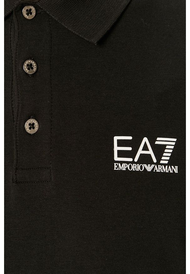 EA7 Emporio Armani - Longsleeve. Okazja: na co dzień. Kolor: czarny. Materiał: dzianina. Długość rękawa: długi rękaw. Długość: krótkie. Wzór: gładki. Styl: casual