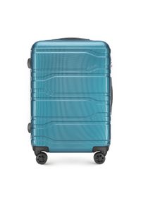 Wittchen - Zestaw walizek z polikarbonu tłoczonych. Kolor: niebieski. Materiał: guma