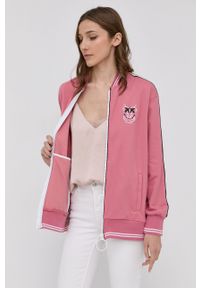 Pinko Bluza damska kolor różowy. Okazja: na co dzień. Kolor: różowy. Materiał: dzianina. Styl: casual #7