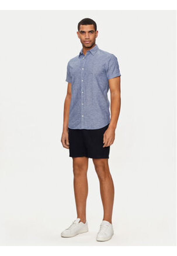 Only & Sons Szorty materiałowe Tel 22030250 Granatowy Regular Fit. Kolor: niebieski. Materiał: wiskoza