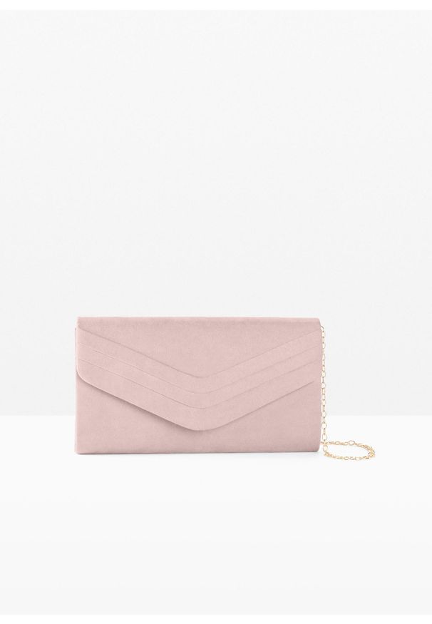 bonprix - Kopertówka z klapką. Kolor: różowy. Styl: elegancki. Rodzaj torebki: na ramię