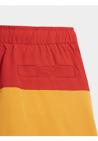 4f - Spodenki kąpielowe boardshorty męskie. Kolor: pomarańczowy. Materiał: elastan, tkanina, włókno #2