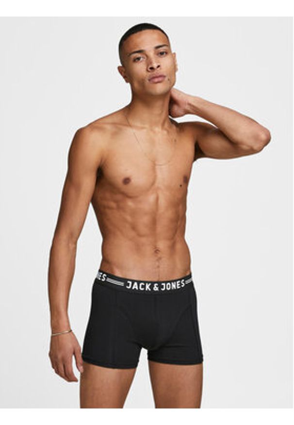 Jack & Jones - Jack&Jones Komplet 3 par bokserek Sense 12081832 Czarny. Kolor: czarny. Materiał: bawełna
