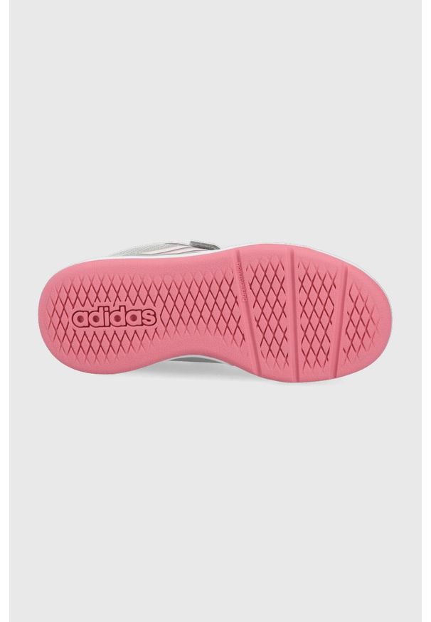 Adidas - adidas buty dziecięce Tensaur GW9071 kolor szary. Nosek buta: okrągły. Zapięcie: rzepy. Kolor: szary. Materiał: guma