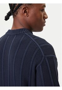 BOSS Sweter Kaktus 50543690 Granatowy Relaxed Fit. Kolor: niebieski. Materiał: bawełna