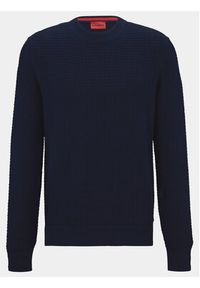 Hugo Sweter Stoppo 50492803 Granatowy Relaxed Fit. Kolor: niebieski. Materiał: bawełna #3