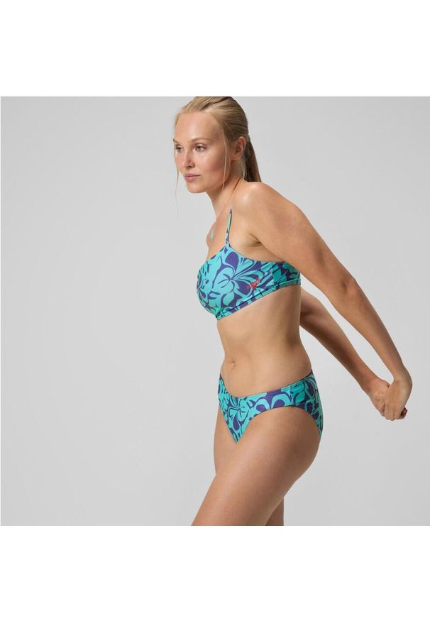 Strój pływacki dwuczęściowy damski Speedo Printed Adjustable Thinstrap. Kolor: zielony