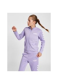 Damska bluza dresowa zapinana na zamek Hummel Legacy. Kolor: różowy, wielokolorowy, fioletowy. Materiał: dresówka. Sport: piłka ręczna