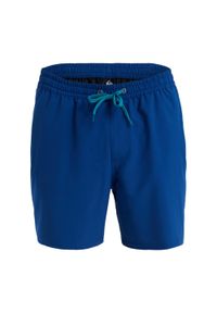 Quiksilver - Szorty kąpielowe dla Mężczyzn SURFSILK SOLID 16" Niebieski. Kolor: zielony, niebieski, wielokolorowy. Materiał: elastan, poliester, materiał. Styl: sportowy