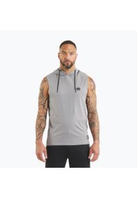 PITBULL - Tank top męski Pitbull Mercado Hilltop Hooded Sleeveless. Kolor: szary