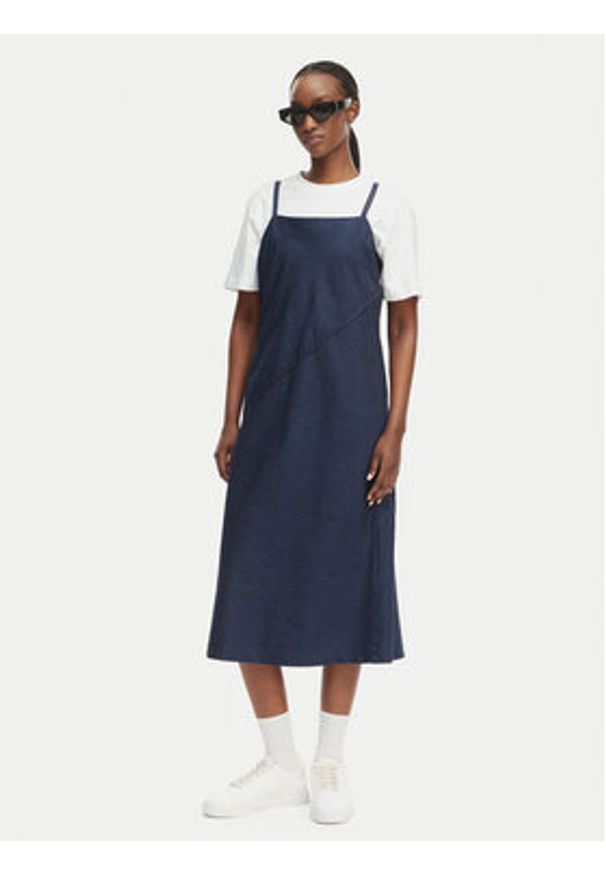 Calvin Klein Jeans Sukienka jeansowa LV047F747G Czarny A-Line Fit. Kolor: czarny. Materiał: bawełna