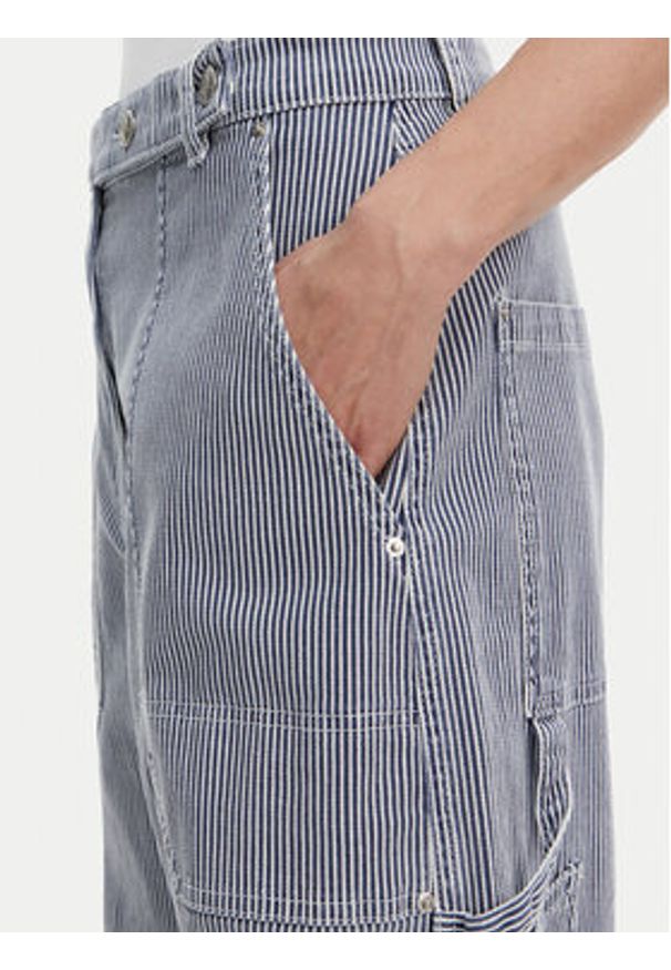 Munthe Jeansy Fancie 251141425106 Granatowy Wide Leg. Kolor: niebieski