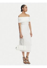 MICHAEL Michael Kors Sukienka codzienna MS683E1KS1 Biały Slim Fit. Okazja: na co dzień. Kolor: biały. Materiał: syntetyk. Typ sukienki: proste. Styl: casual #5