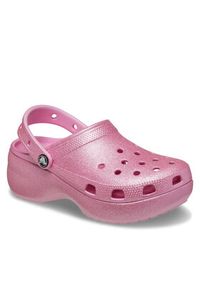 Crocs Klapki Classic Platform Glitter Clog W 207241 Różowy. Kolor: różowy. Obcas: na platformie #3