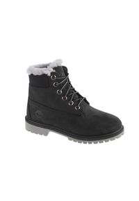 Trapery chłopięce, Timberland Premium 6 IN WP Shearling Boot Jr. Kolor: wielokolorowy, czarny, szary. Materiał: guma, skóra, tkanina, materiał, syntetyk