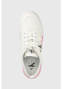 Calvin Klein Jeans tenisówki Skater Vulcanized Laceup Low damskie kolor biały. Nosek buta: okrągły. Kolor: biały. Materiał: guma #3