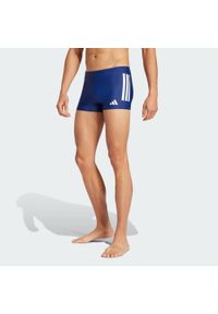 Adidas - Bokserki 3-Stripes Swim 2-Inch. Kolor: niebieski, wielokolorowy, biały. Materiał: materiał
