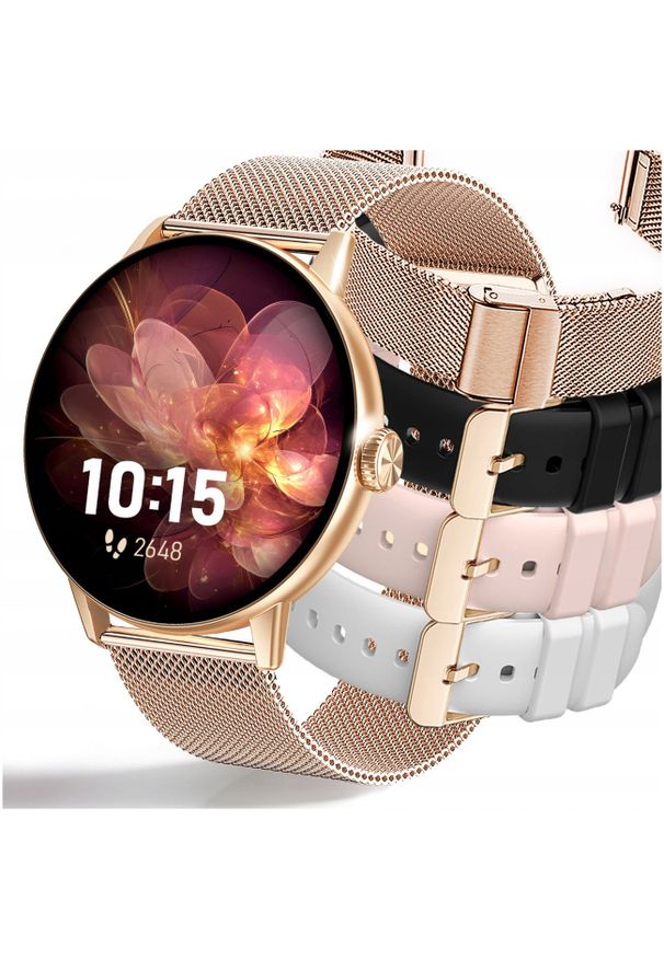 JG Smart - SMARTWATCH DAMSKI ZŁOTY ZEGAREK PL MENU ROZMOWY DYKATFON ZDJĘCIA TŁUMACZ AI. Rodzaj zegarka: smartwatch. Kolor: złoty