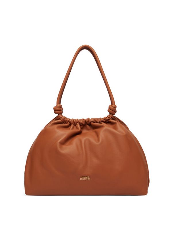 TOMMY HILFIGER - Tommy Hilfiger Torebka AW0AW18376 Brązowy. Kolor: brązowy. Materiał: skórzane