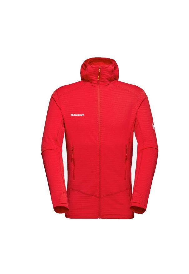 Bluza rozpinana męska Mammut Taiss Light ML Hooded Jacket. Kolor: czerwony