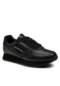 Calvin Klein Jeans Sneakersy Retro Runner Lth-Pu Mono Patch YM0YM00581 Czarny. Kolor: czarny. Materiał: skóra #2