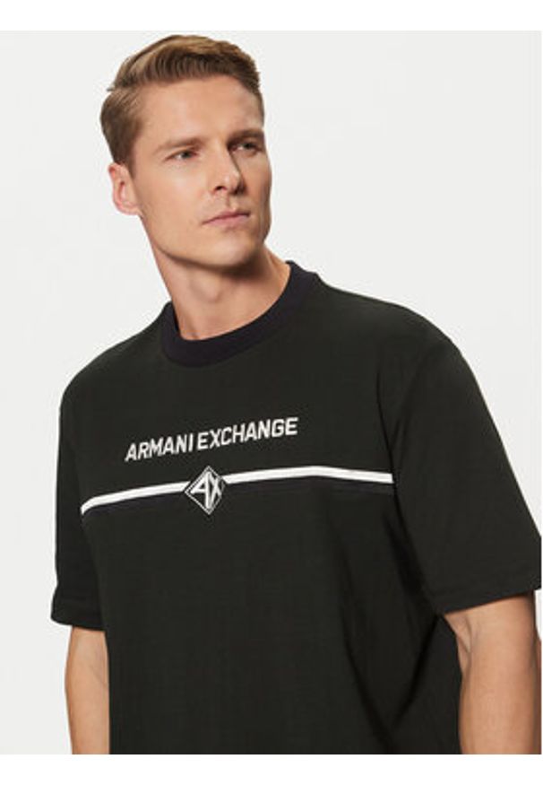 Armani Exchange T-Shirt XM000274 AF12308 UB001 Czarny Regular Fit. Kolor: czarny. Materiał: bawełna