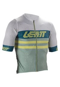LEATT - Koszulka rowerowa męska Leatt Jersey MTB Endurance 6.0. Kolor: zielony, niebieski, wielokolorowy. Materiał: jersey