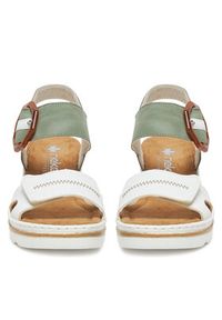 Rieker Sandały 67476-81 Biały. Kolor: biały. Materiał: syntetyk, materiał #3