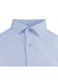 Delikatnie Taliowana Elegancka Koszula Męska - Victorio - Jasnoniebieska. Kolor: niebieski. Materiał: bawełna, elastan, poliester. Styl: elegancki #2