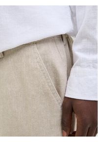 Jack & Jones Chinosy Karl Mykonos 12269371 Beżowy Loose Fit. Kolor: beżowy. Materiał: len, wiskoza #3