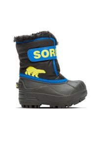 sorel - Śniegowce dziecięce Sorel Snow Commander. Kolor: czarny, niebieski, wielokolorowy