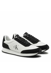 Calvin Klein Jeans Sneakersy Runner Laceup Low Mix Mg YW0YW01798 Biały. Kolor: biały. Materiał: skóra, zamsz #4