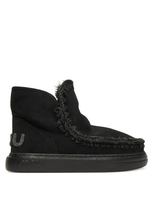 Mou Śniegowce MU.FW411001A Czarny. Kolor: czarny. Materiał: zamsz, skóra