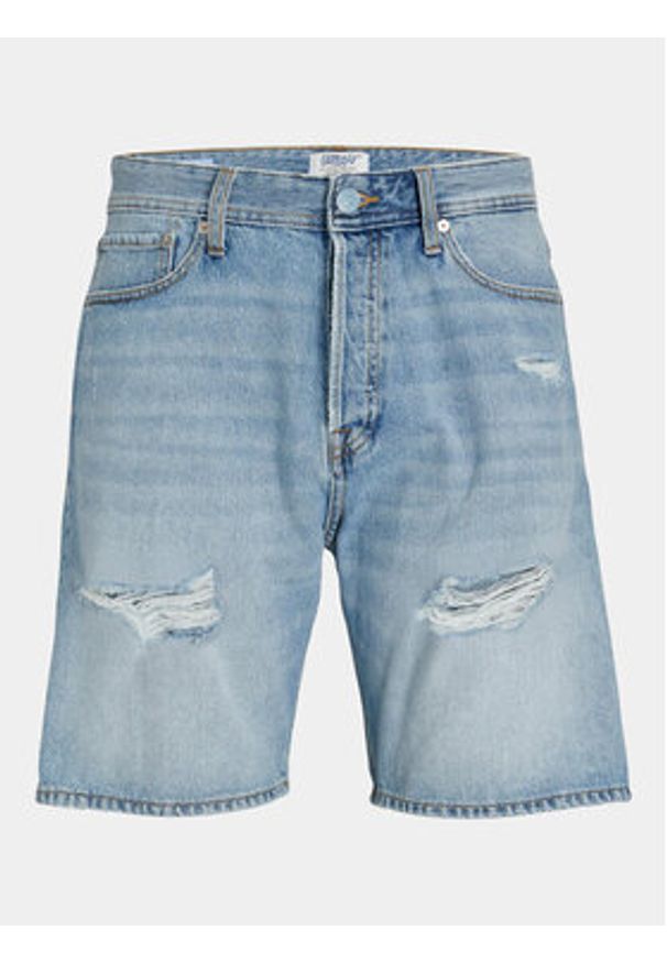 Jack & Jones Szorty jeansowe Jjitony 12252653 Niebieski Loose Fit. Kolor: niebieski. Materiał: bawełna