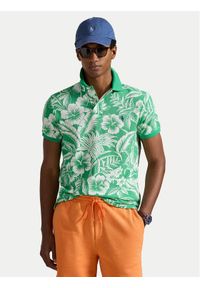 Polo Ralph Lauren Polo 710B13529001 Zielony Slim Fit. Typ kołnierza: polo. Kolor: zielony. Materiał: bawełna #1