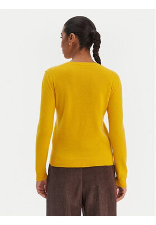 United Colors of Benetton - United Colors Of Benetton Sweter 1002D1K01 Żółty Regular Fit. Kolor: żółty. Materiał: wełna