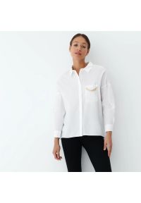 Mohito - Biała koszula z bawełny - Biały. Kolor: biały. Materiał: bawełna #1