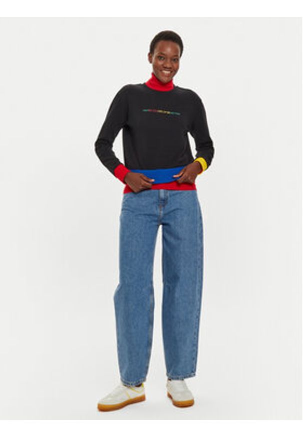 United Colors of Benetton - United Colors Of Benetton Bluza 3J68D107Z Czarny Regular Fit. Kolor: czarny. Materiał: bawełna