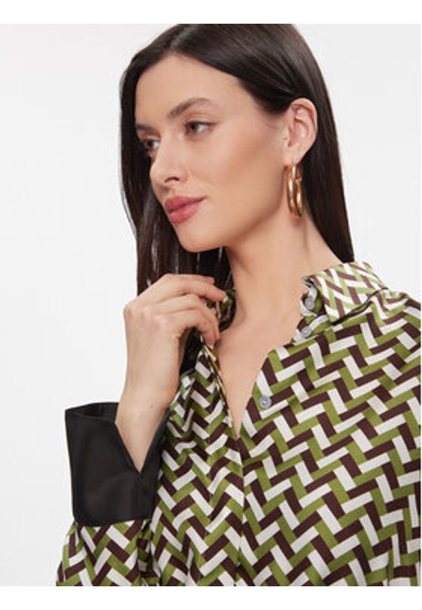 Max Mara Leisure Koszula Procida 2416111017 Zielony Regular Fit. Kolor: zielony. Materiał: jedwab