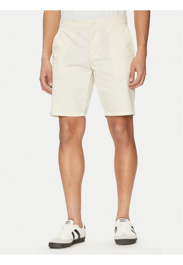 Only & Sons Szorty materiałowe Skal 22034682 Écru Slim Fit. Materiał: bawełna