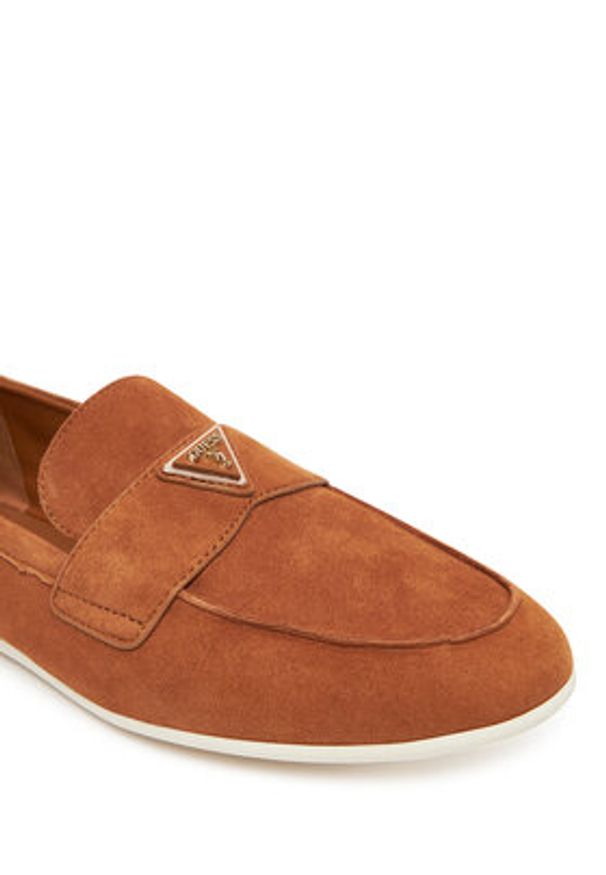 Guess Lordsy FLTBAY SUE14 Brązowy. Kolor: brązowy. Materiał: skóra, zamsz